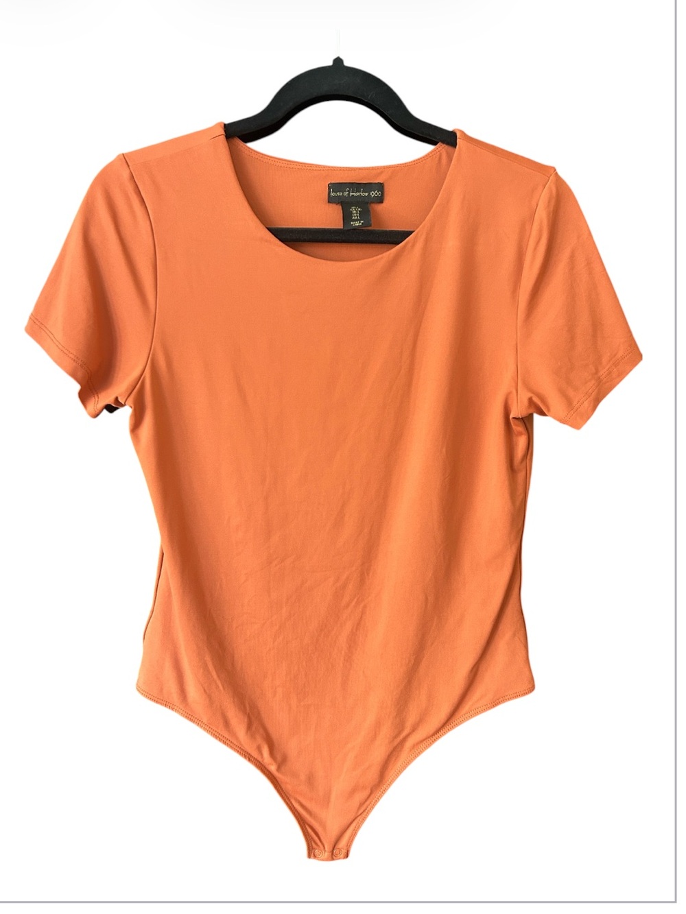 House of Harlow 1960 Burnt Orange Thong Bodysuit Stretch Size L